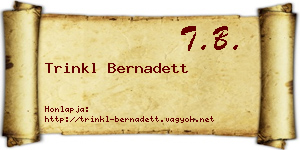 Trinkl Bernadett névjegykártya
