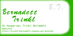 bernadett trinkl business card